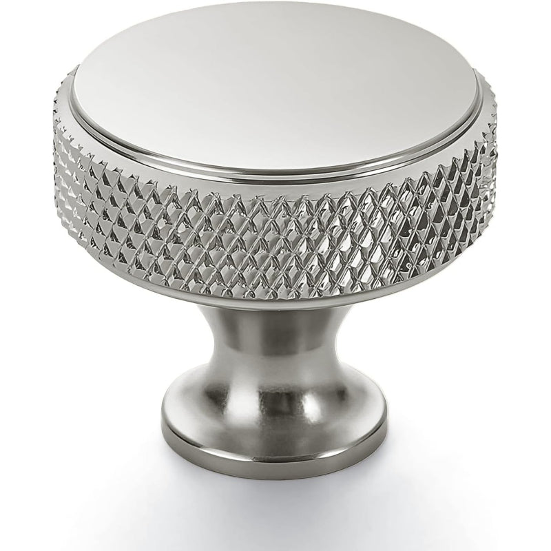 10‑Pack Knurled Brushed Nickel Cabinet Knobs