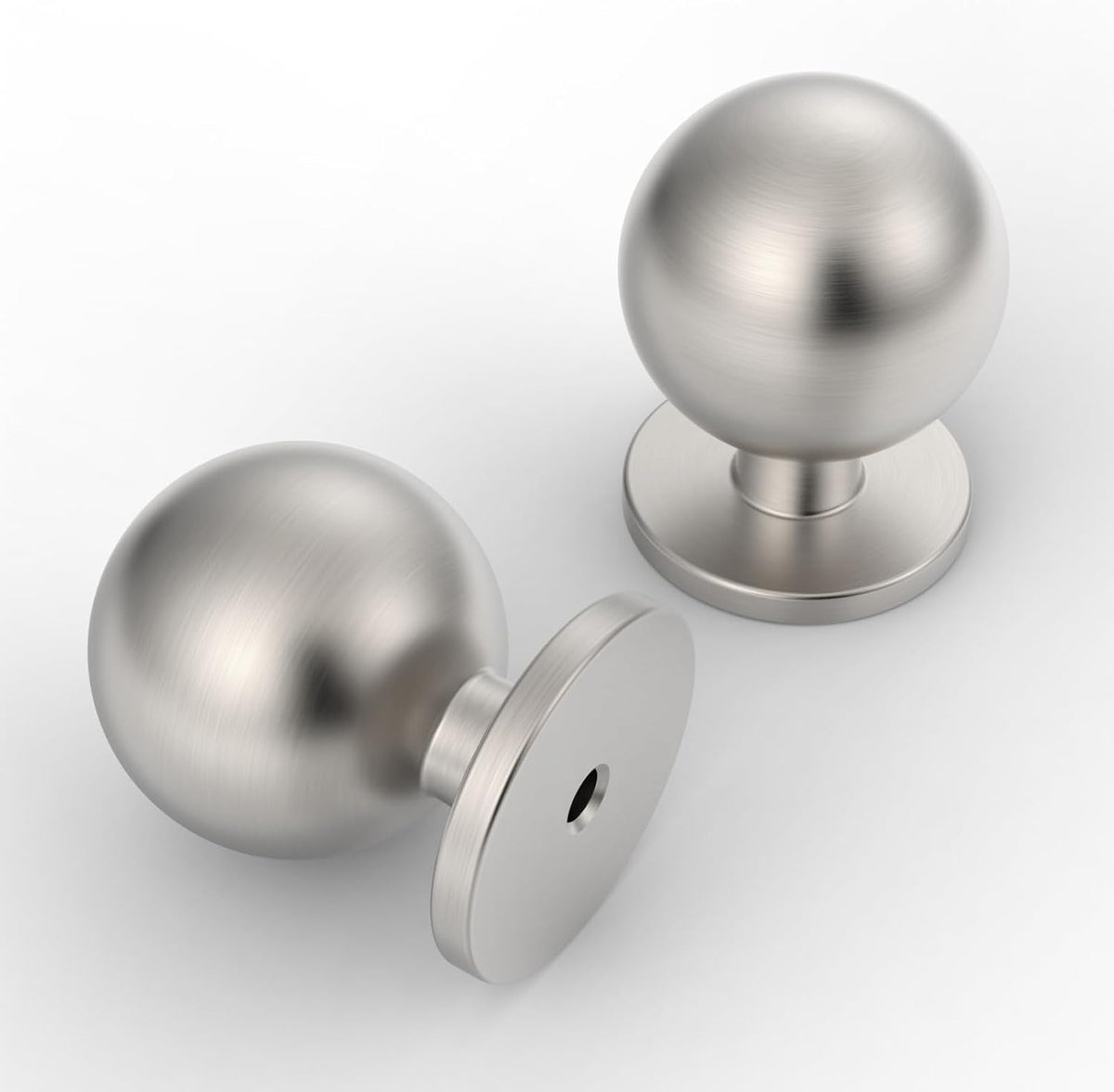 10‑Pack Solid Round Brushed Nickel Cabinet Knobs