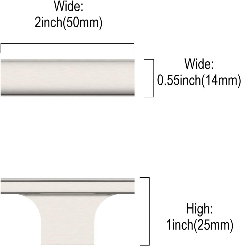 10‑Pack Brushed Nickel Zinc Cabinet Knobs