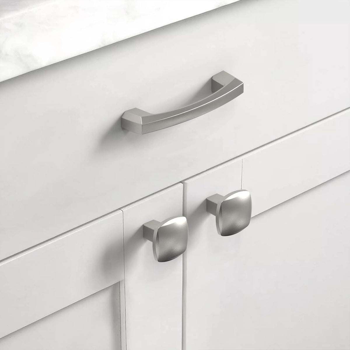 10‑Pack Brushed Nickel Cabinet Knobs