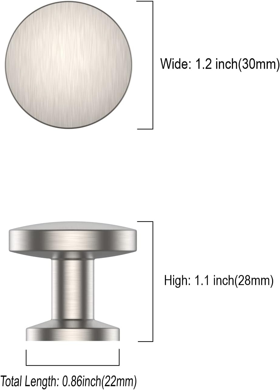 10‑Pack Brushed Nickel Zinc Cabinet Knobs
