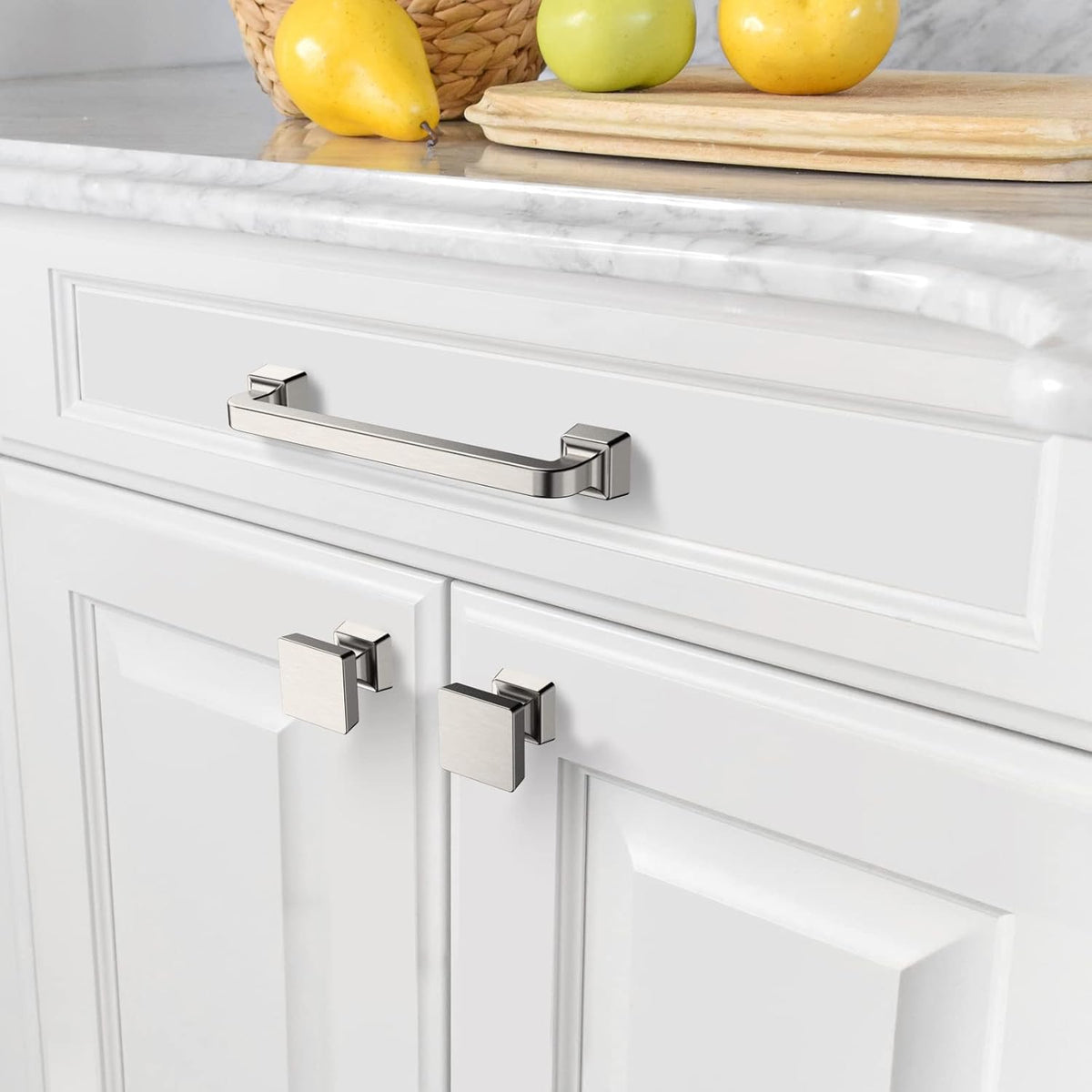 10‑Pack Brushed Nickel Cabinet Knobs,1.2"