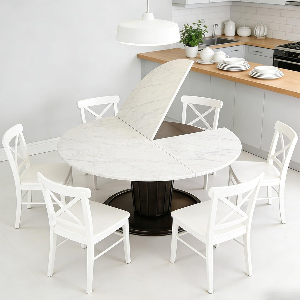 48" White Foldable Round Table Top, No Legs