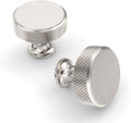 10‑Pack Knurled Brushed Nickel Cabinet Knobs