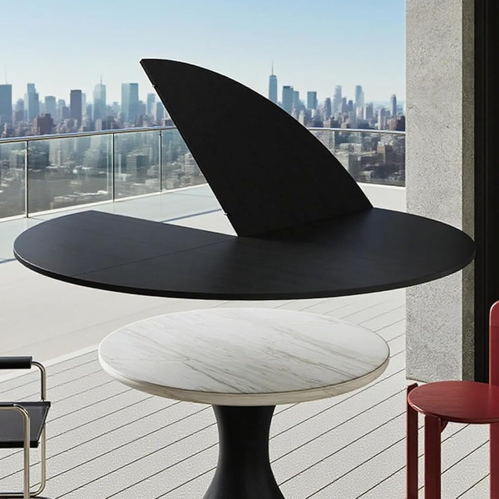 59" Black Foldable Round Table Top, No Legs