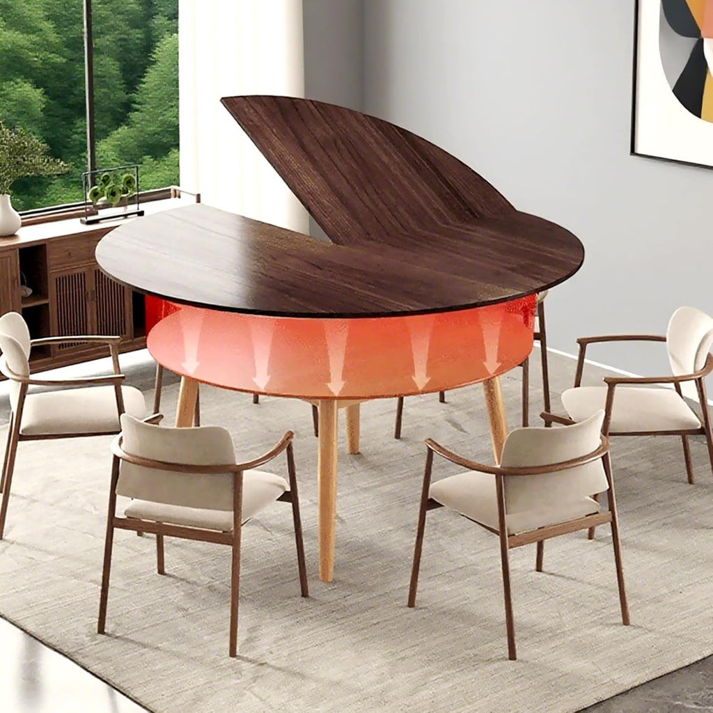 70.86" Teak Foldable Round Table Top, No Legs
