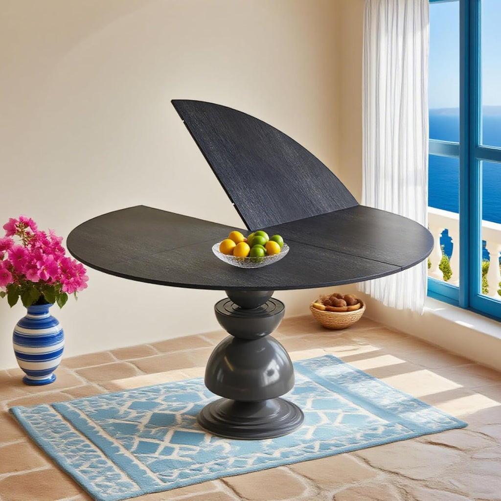 70.86" Smoky Black Foldable Round Table Top, No Legs