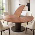 47" Light Walnut Foldable Round Table Top, No Legs