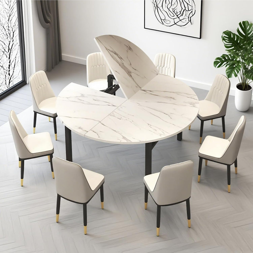 59.05" White Foldable Round Table Top, No Legs