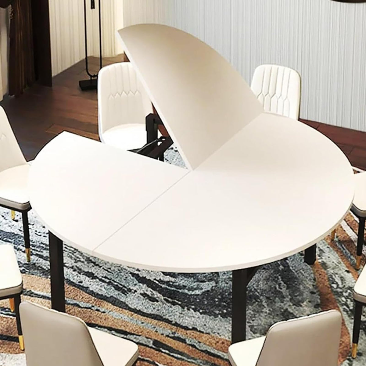47.2" White Foldable Round Table Top, No Legs