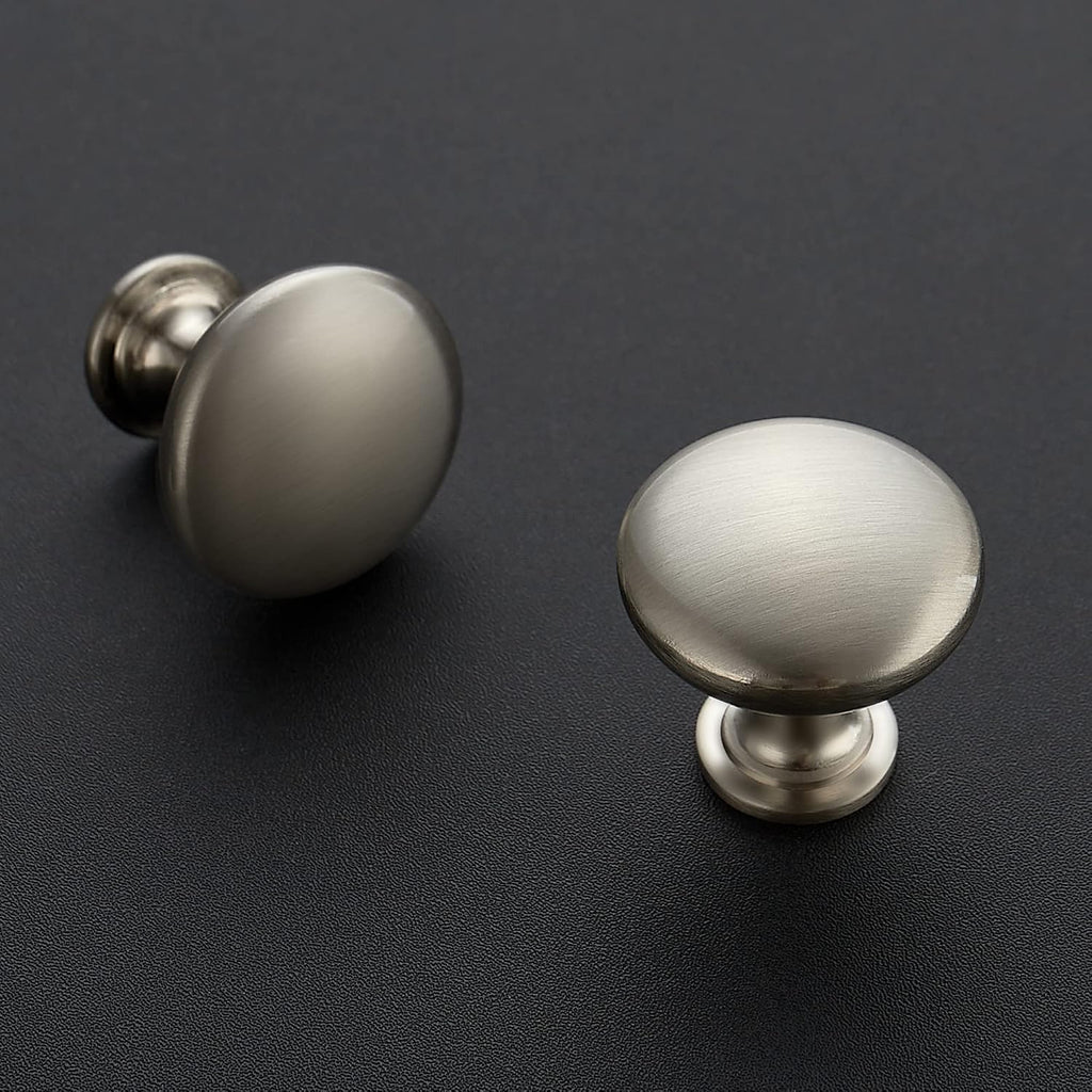 30‑Pack Round Brushed Nickel Cabinet Knobs,1‑1/6"