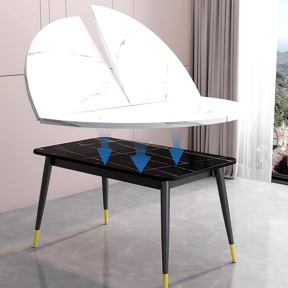 59.06" Foldable Round Wood Table Top, No Legs