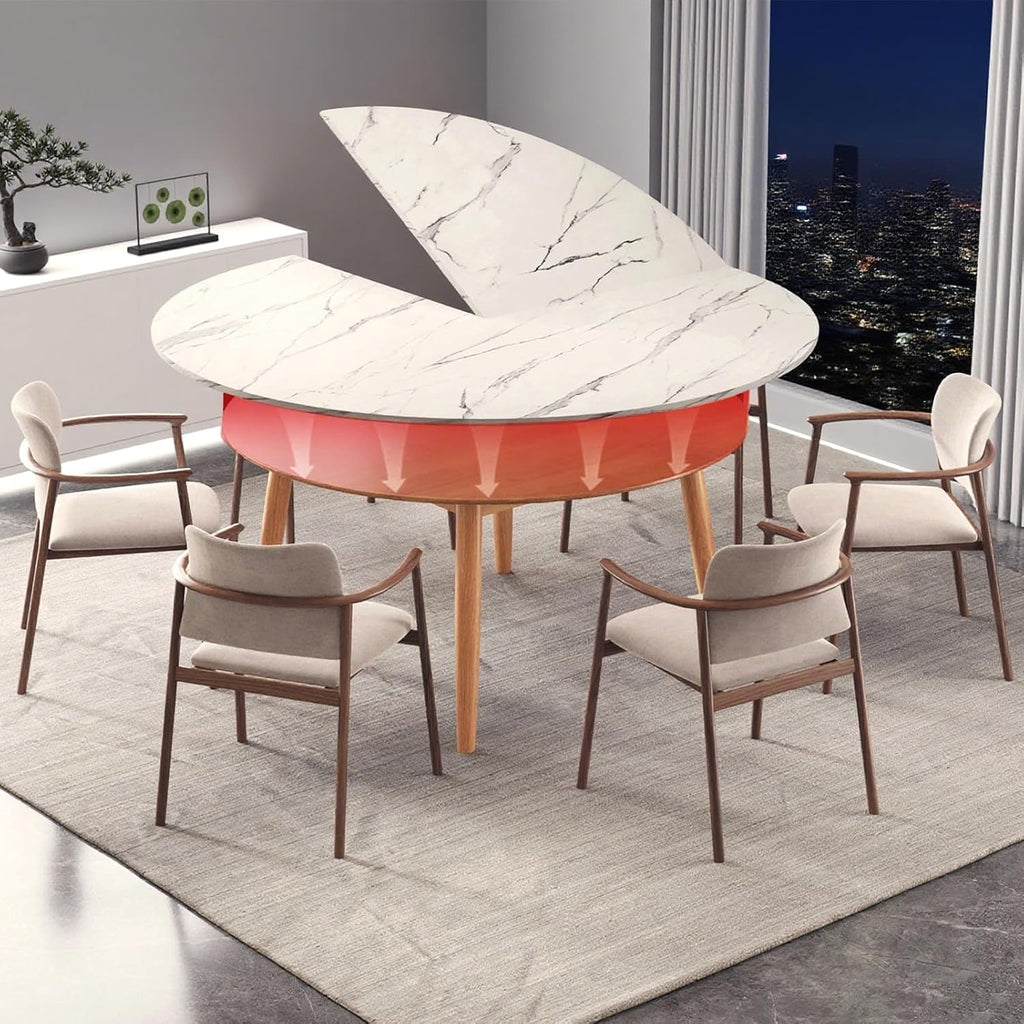 59.05" White Foldable Round Table Top, No Legs