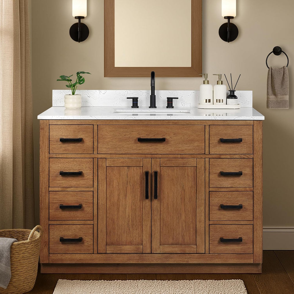 48" Dark Walnut Bathroom Vanity with Sink