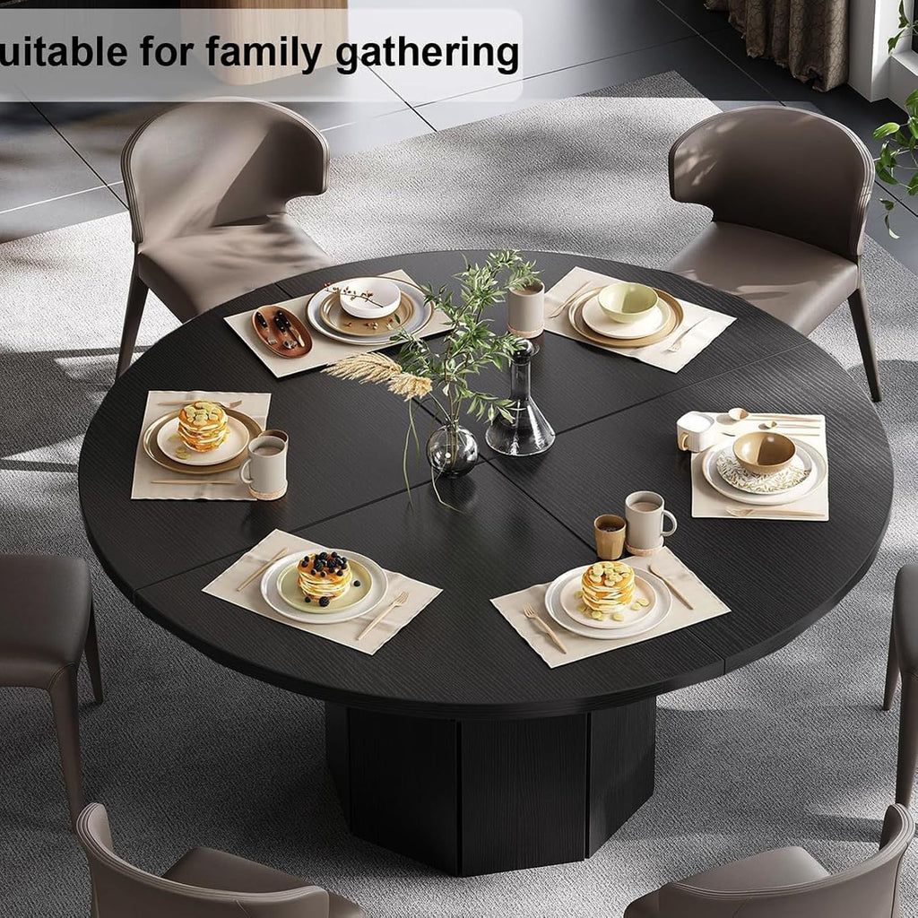 59" Black Foldable Round Table Top, No Legs