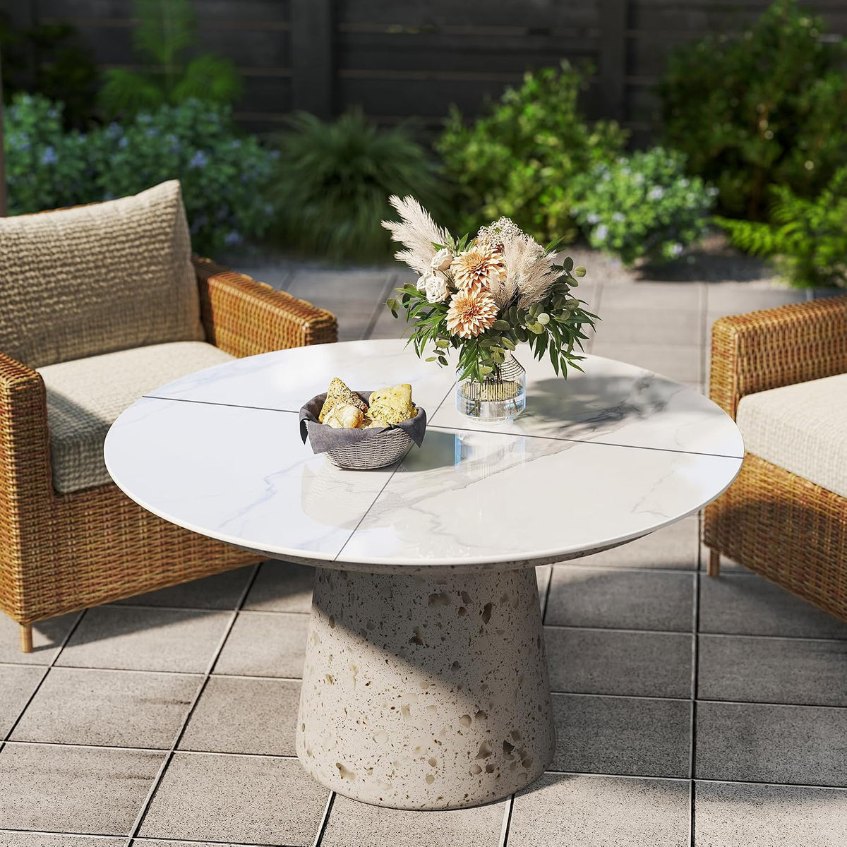 59.06" Foldable Round Wood Table Top, No Legs